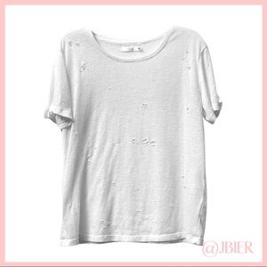 Millau Vintage White Cut Out Tee